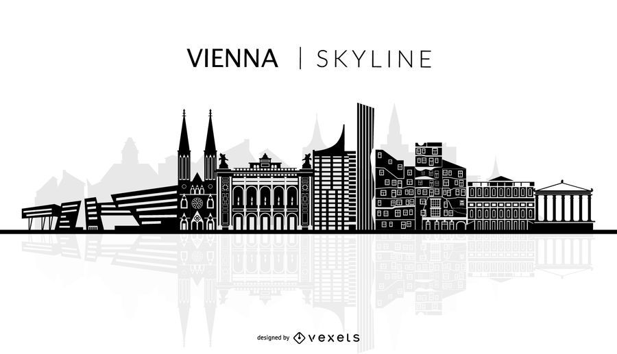 Vienna skyline silhouette Vienna skyline silhouette