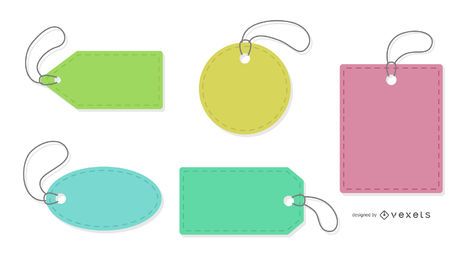 Colorful price tags set Colorful price tags set