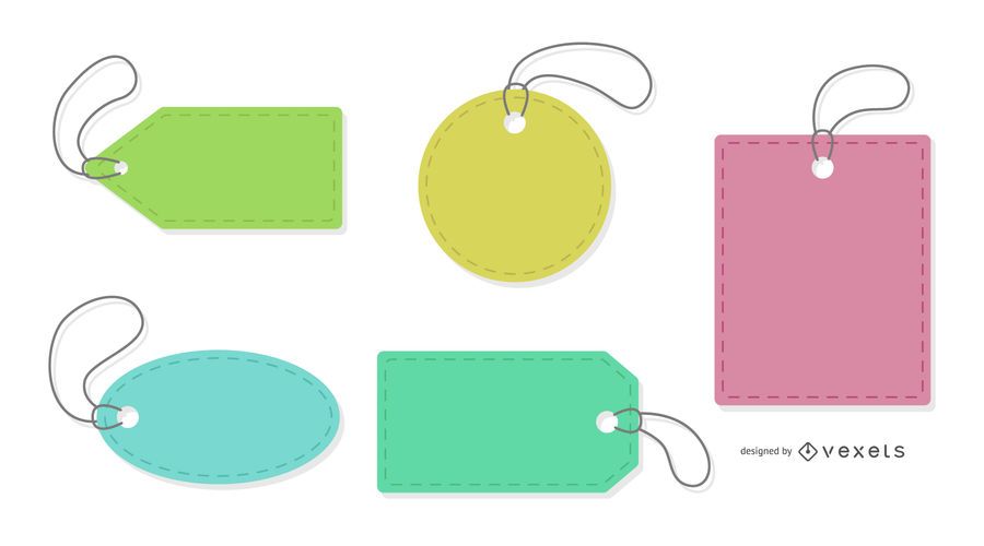 Colorful price tags set Colorful price tags set