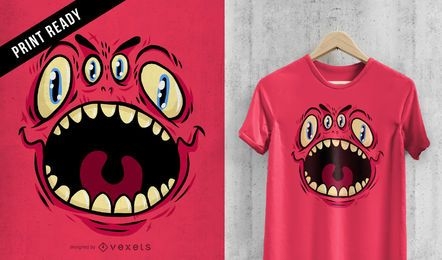 Four eyed monster t-shirt design