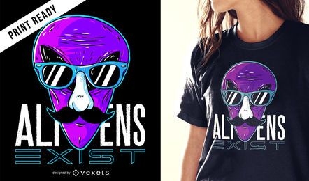 Aliens exist t-shirt design