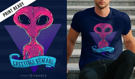 Diseño de camiseta saludos humanos. Diseño de camiseta saludos humanos.