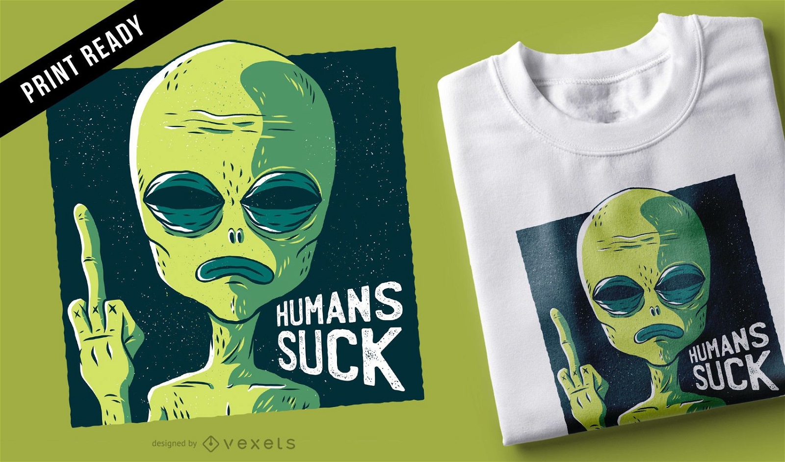 Humanos sugam design de camisetas