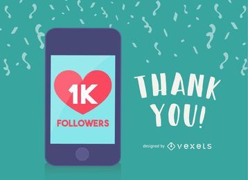 1k followers social media post 1k followers social media post