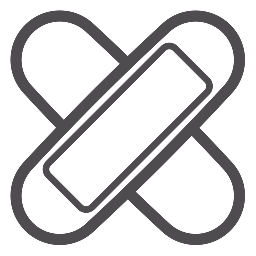 Adhesive bandage stroke icon PNG Design