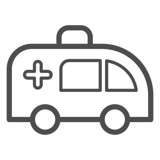 Icono de trazo de ambulancia Diseño PNG