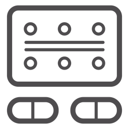 Blisterpackung Strichsymbol PNG-Design