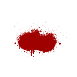 Icono plano de salpicaduras de sangre Diseño PNG