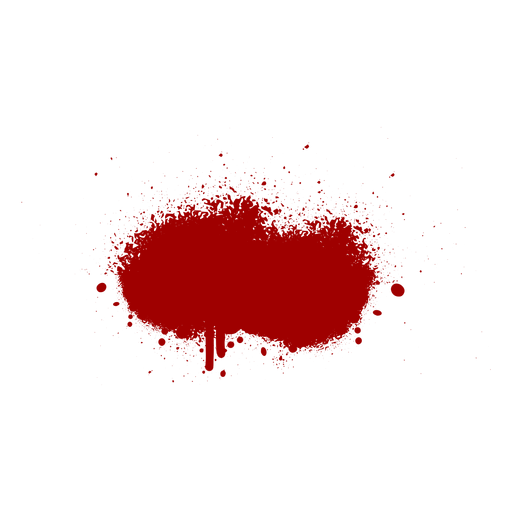 Icono plano de salpicaduras de sangre Diseño PNG