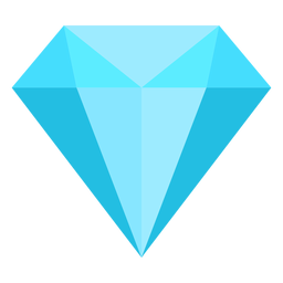 Icono plano diamante azul Transparent PNG