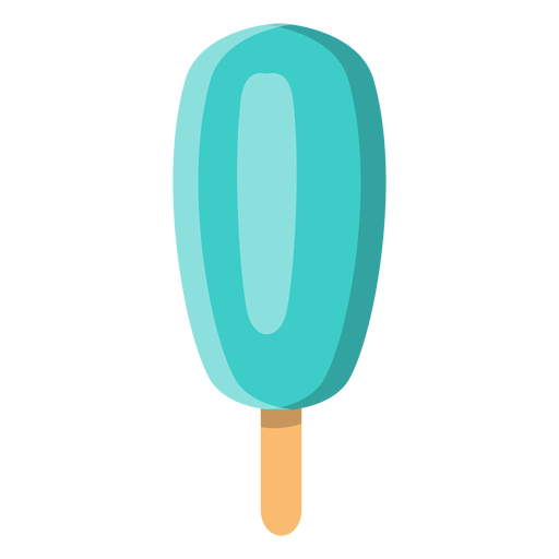 Blue ice cream on stick PNG Design