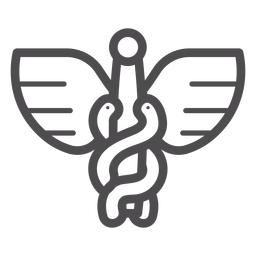 Ícone de traço de caduceu Desenho PNG