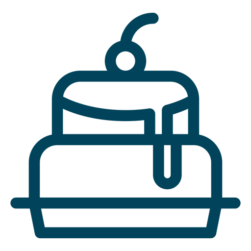 Icono de trazo de pastel