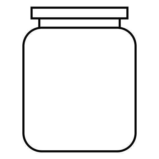 Einmachglas-Strichsymbol PNG-Design