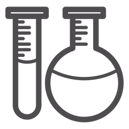 Chemistry tubes stroke icon PNG Design