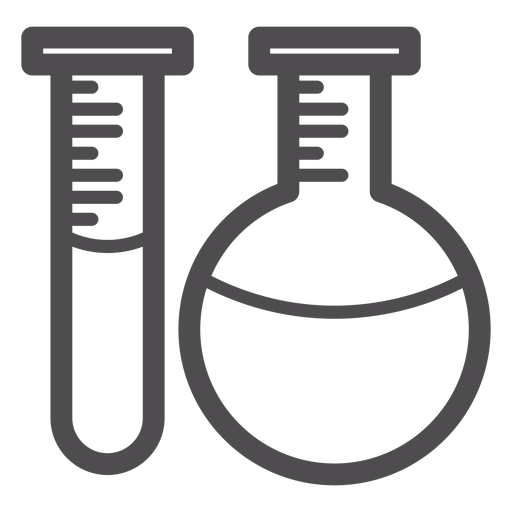 Chemieröhrchen Strichsymbol PNG-Design