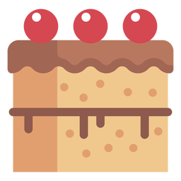 Icono de pastel de cereza Transparent PNG