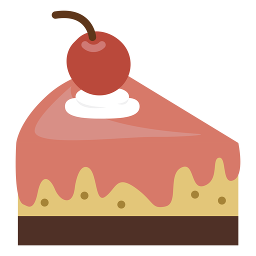 morello cherry cake slice clipart