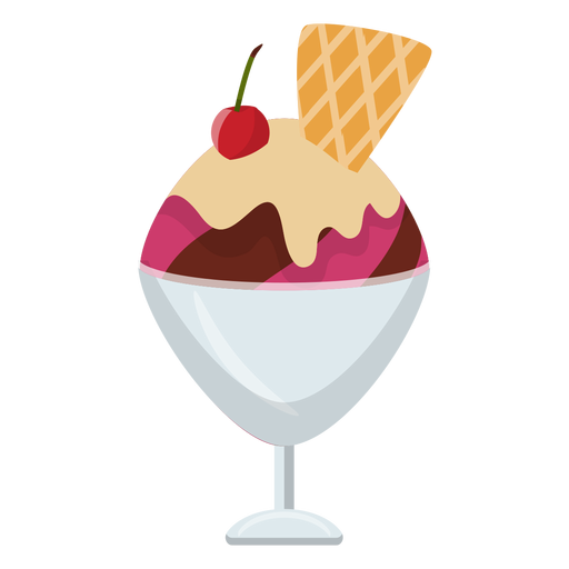 Icono plano de helado de cereza - Descargar PNG/SVG transparente