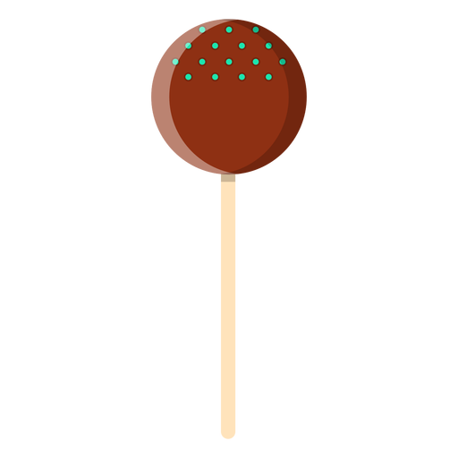 Chocolate ball lollipop icon