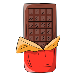Dibujos animados de barra de chocolate