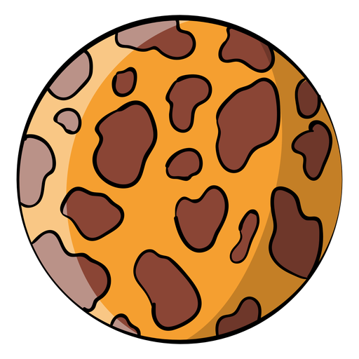 Dibujos animados de galleta de chispas de chocolate Diseño PNG