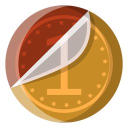 Icono de moneda de chocolate Diseño PNG