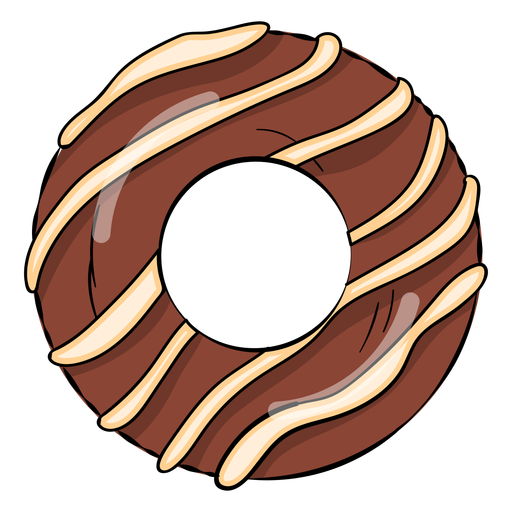 Desenhos animados de donut de chocolate Desenho PNG