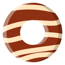 Icono de donut de chocolate Diseño PNG