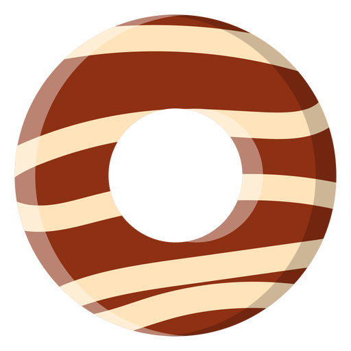 Chocolate donut icon PNG Design
