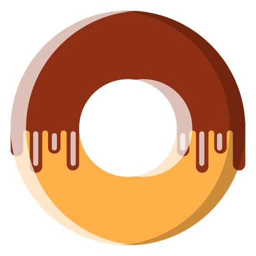 Ícone de donut de chocolate Desenho PNG