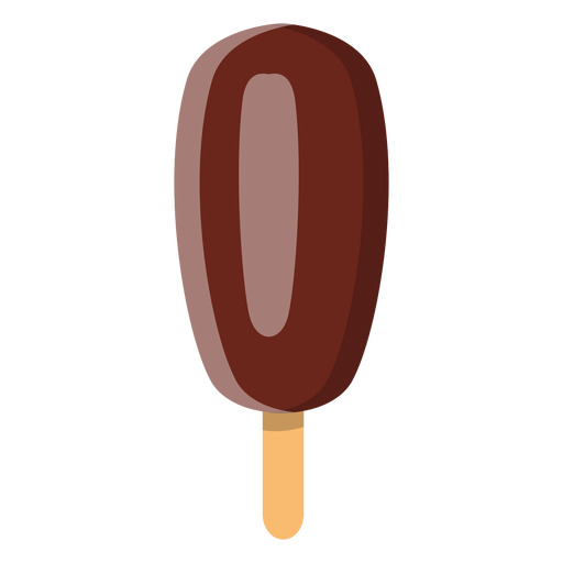 Chocolate ice cream on stick PNG Design