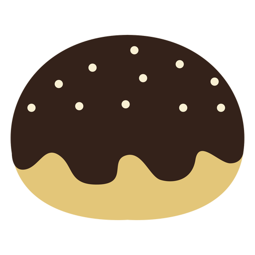 Icono de donut de mermelada de chocolate Diseño PNG