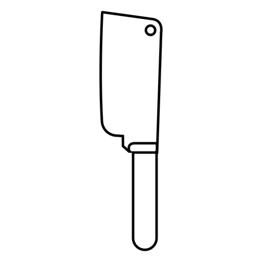 Cleaver knife stroke icon PNG Design