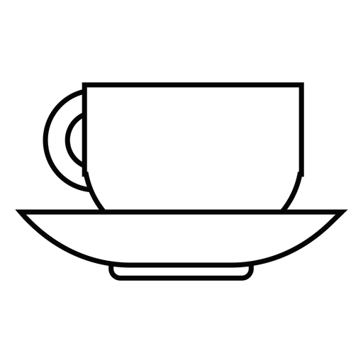 Kaffeetasse Strichsymbol PNG-Design