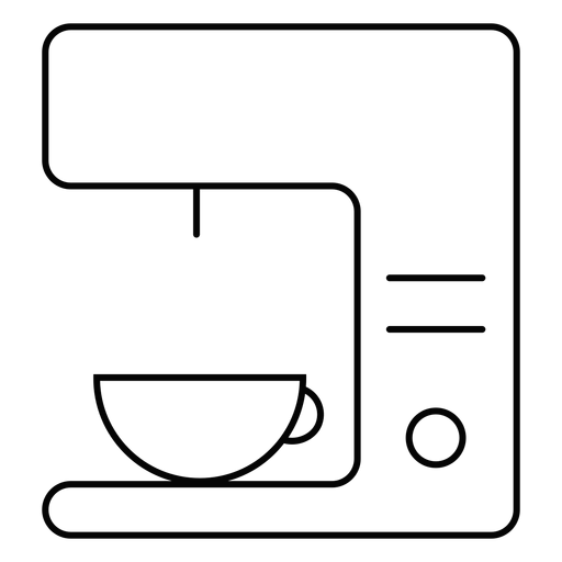 Strichsymbol der Kaffeemaschine PNG-Design