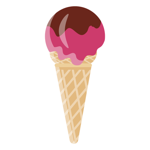 Cone cherry chocolate ice cream