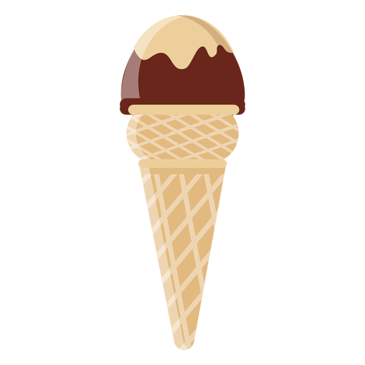 Cone chocolate ice cream PNG Design
