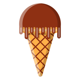 Cone ice cream icon PNG Design