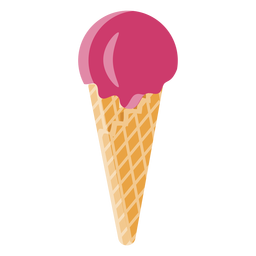 Cone strawberry ice cream Cone strawberry ice cream