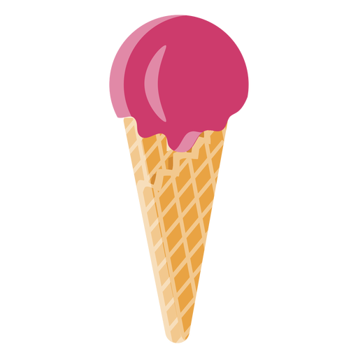 Download Cone strawberry ice cream - Transparent PNG & SVG vector file