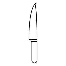 Ícone de golpe de faca de cozinha Desenho PNG