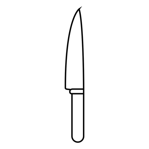 Icono de trazo de cuchillo de cocina