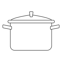 Kochtopf-Strichsymbol PNG-Design
