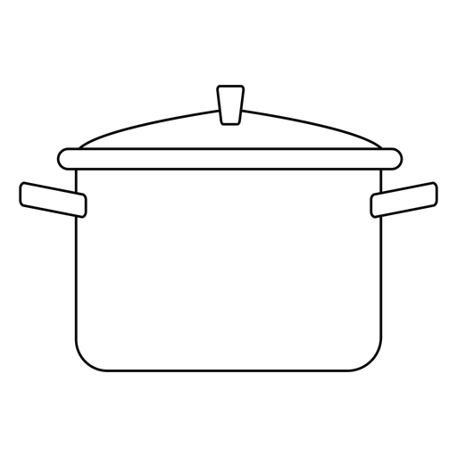 Icono de trazo de olla de cocina