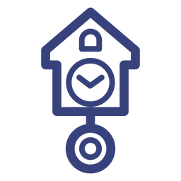 Ícone de golpe de relógio cuco Desenho PNG