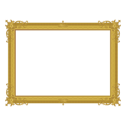 Marco dorado decorativo Diseño PNG