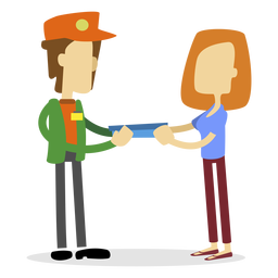 Delivery man handing delivery PNG Design