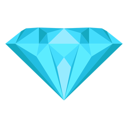 Ícone plano de gema de diamante Desenho PNG