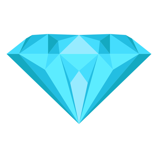 Diamant Edelstein flache Ikone PNG-Design